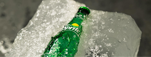 Sprite i en isblok